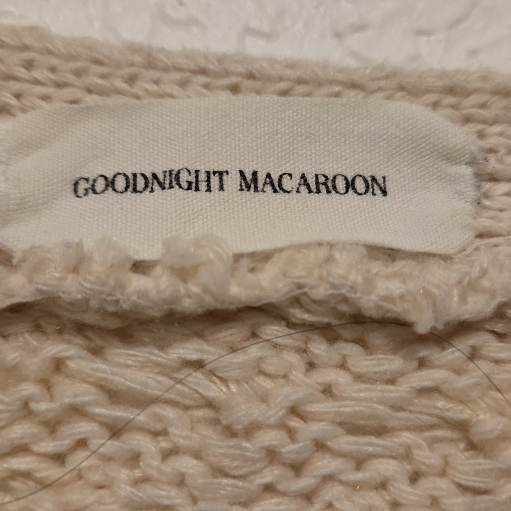 Goodnight Macaroon Cream Cable Knit Cardigan - Picture 4 of 5